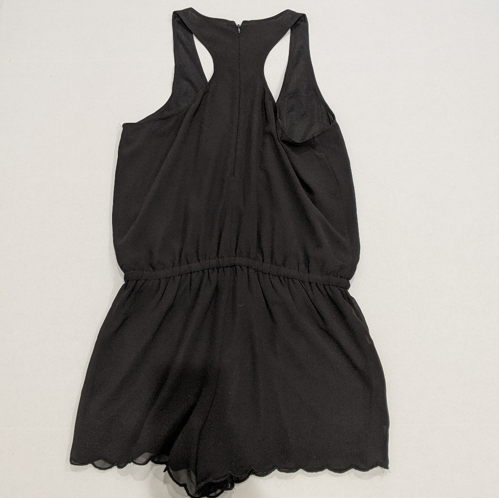 F21 black chiffon beaded romper - Picture 3 of 6